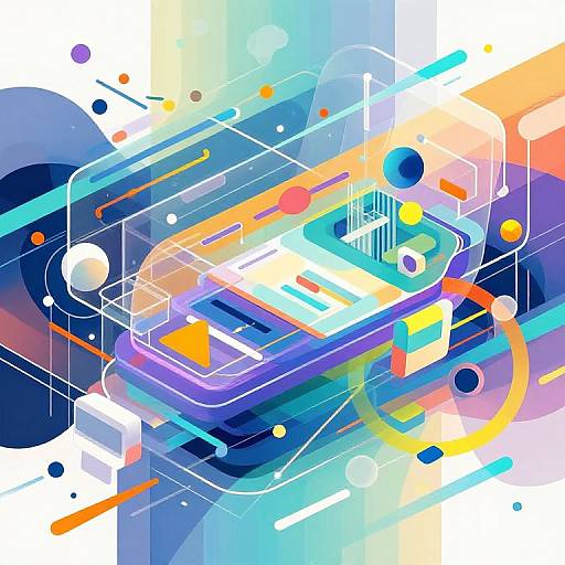 Futuristic Colorful Network Filter Illustration