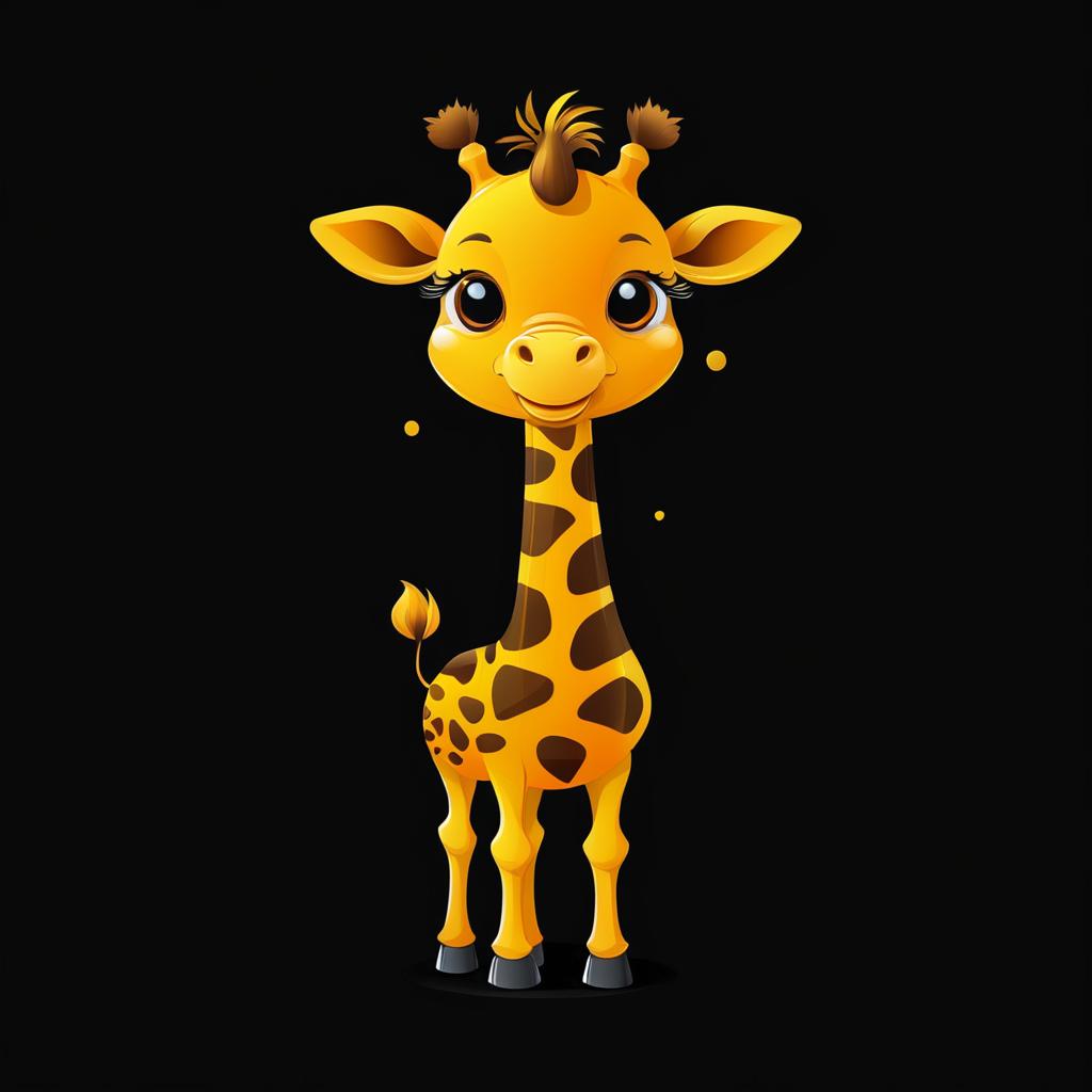 Adorable Giraffe Vector for T-Shirts