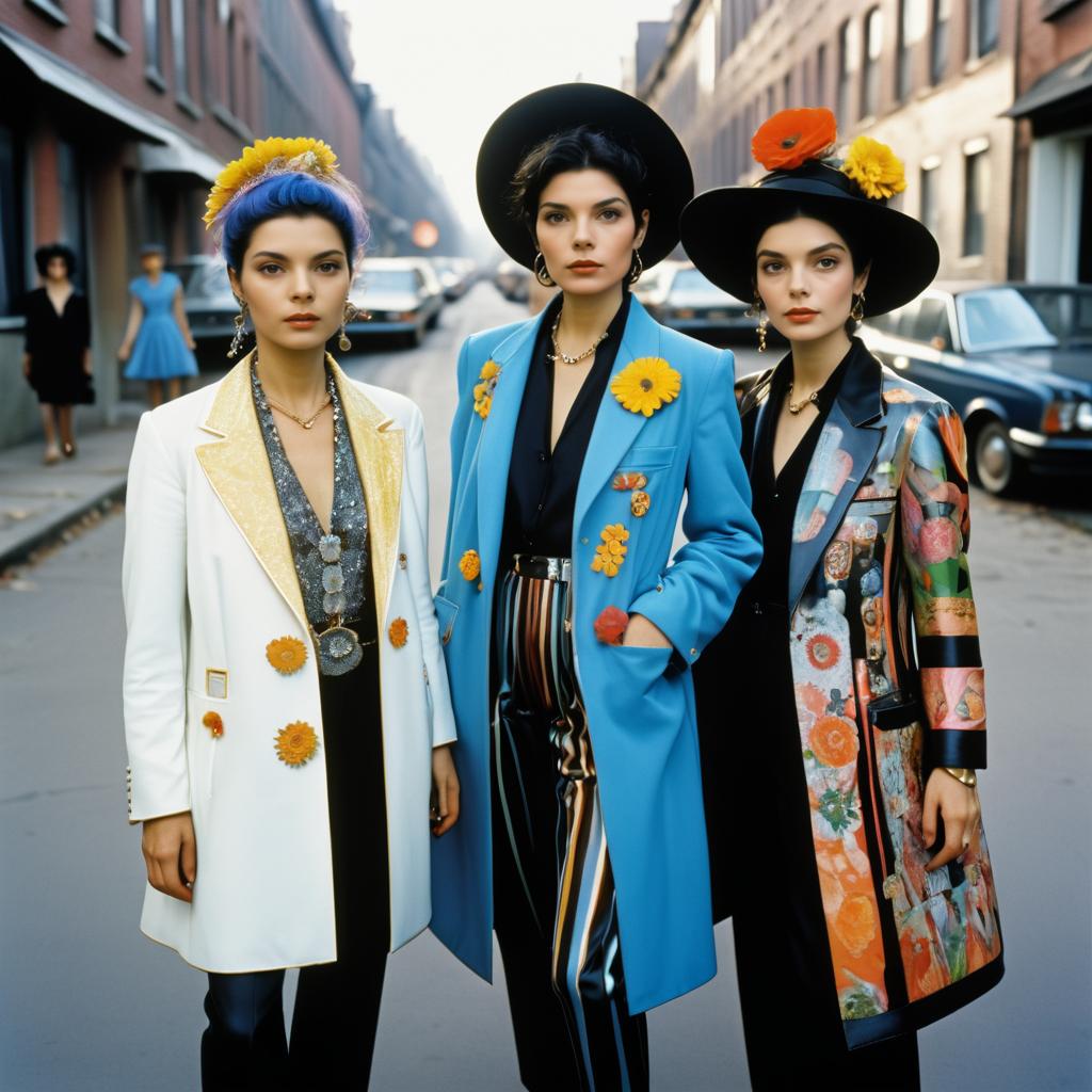 Vibrant 1980s Fashion Street Portraits