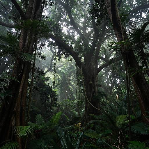 Surreal Dense Jungle Landscape