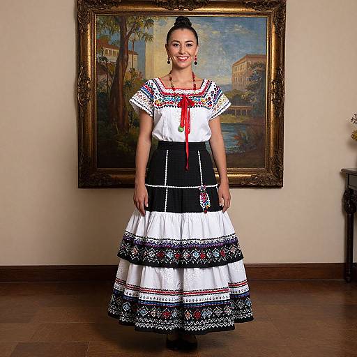 Woman in Traditional Tia Dalma Dress