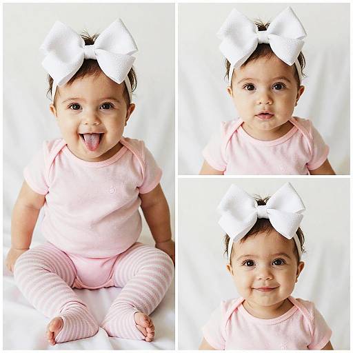 Adorable Baby Girl Photo Collage