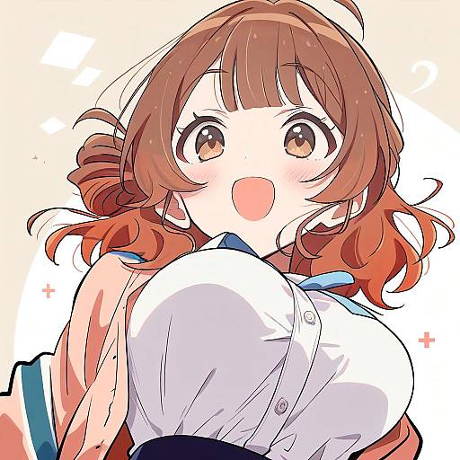 Illustration of Hanami ume, gakuen idolmaster in the style of R-king