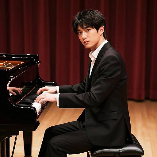 Glamour Portrait of Passionate Pianist