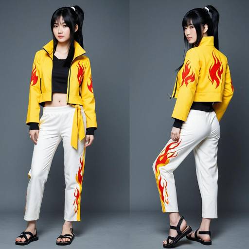 Cosplay Outfit with Flame Design