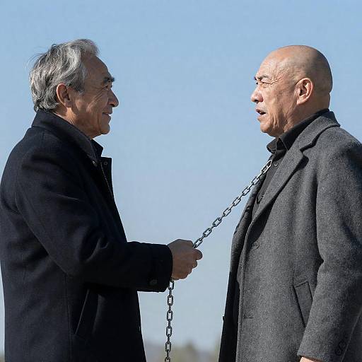 Dramatic Chain Confrontation Between Men