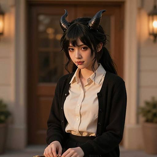 Photorealistic Petite Succubus at Dusk