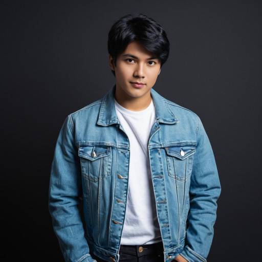 Young Man in Light Denim Jacket