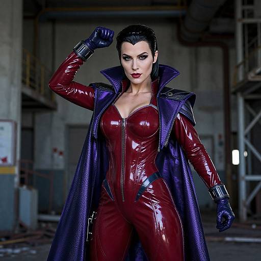 Futuristic Super Villain Heroine Portrait