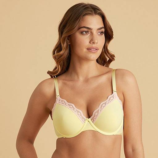 Elegant Woman in Soft Yellow Setting