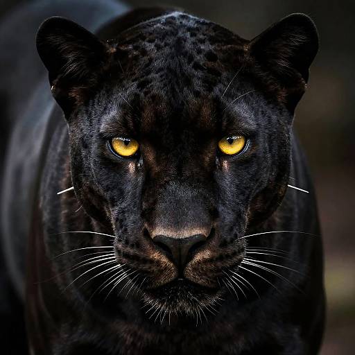 Hyper-Realistic Noir Panther Close-Up