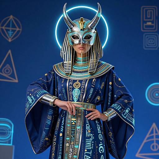 Cyberpunk Egyptian Royalty Portrait