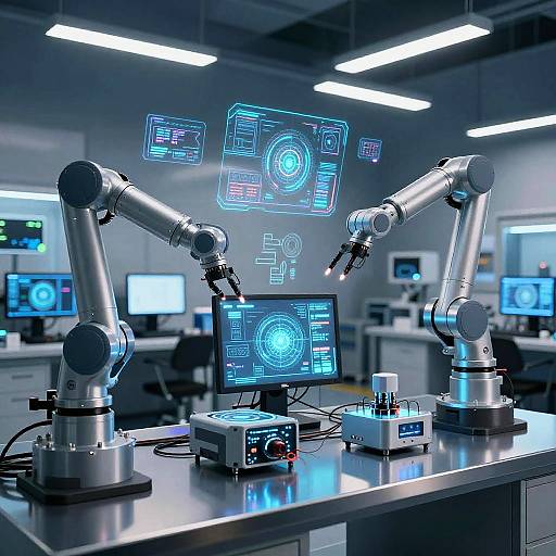 Futuristic Cybertech Laboratory Interior