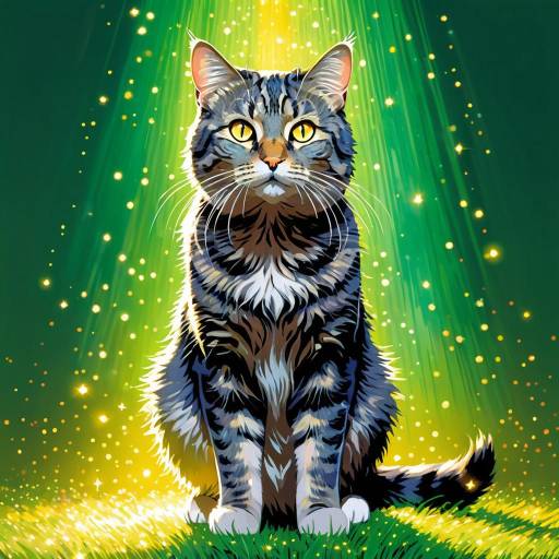 Oversized Cat with Sparkling Glow Oversized Cat with Sparkling Glow
