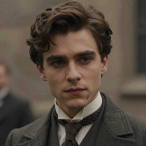 Victorian Handsome Spy Poised Portrait