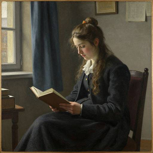 Niels Holsøe Reading Woman Interior 1907