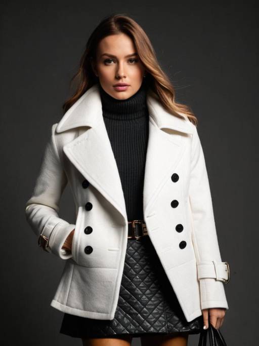 Chic Urban Outfit: Peacoat and Skirt