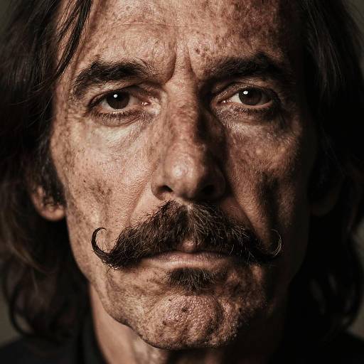 Hyper-Realistic Frank Zappa Mustache Portrait