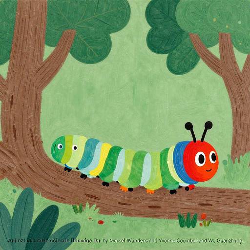 Colorful Animal Print Caterpillar Art