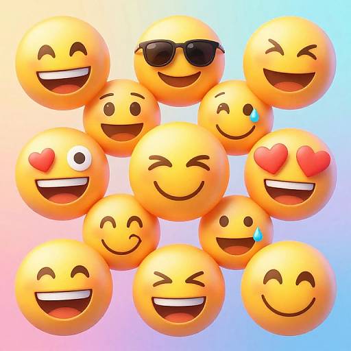 Vibrant Expressive Emoji Collection