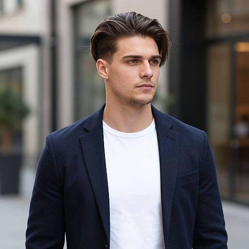 Modern European Man in Urban Chic