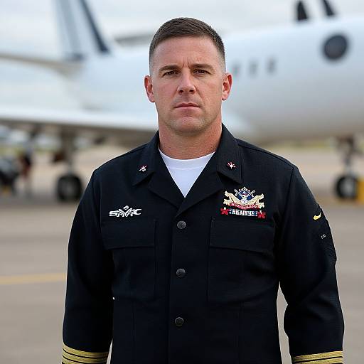 US Navy Reserve Man in Uniform