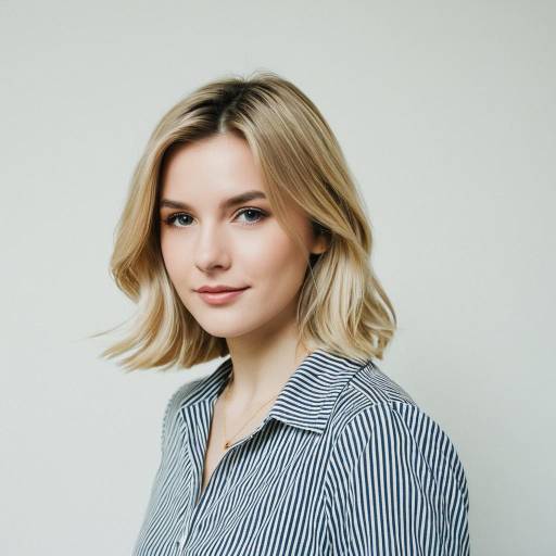 Blonde Woman in Casual Chic Outfit