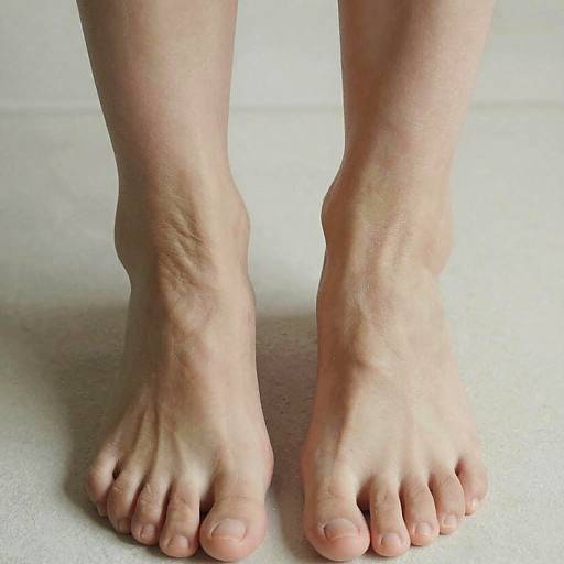 Detailed Veiny Female Feet Close-Up