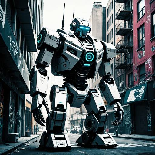 Echo-T0 Robot in Urban Cyberpunk Scene