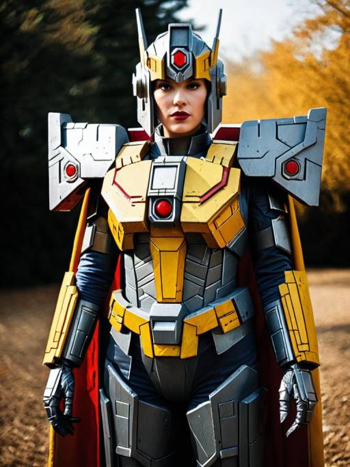 Woman in Omega Supreme Cosplay Costume