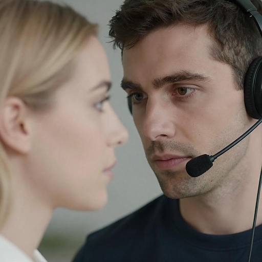 Intense Close-Up of a Couple