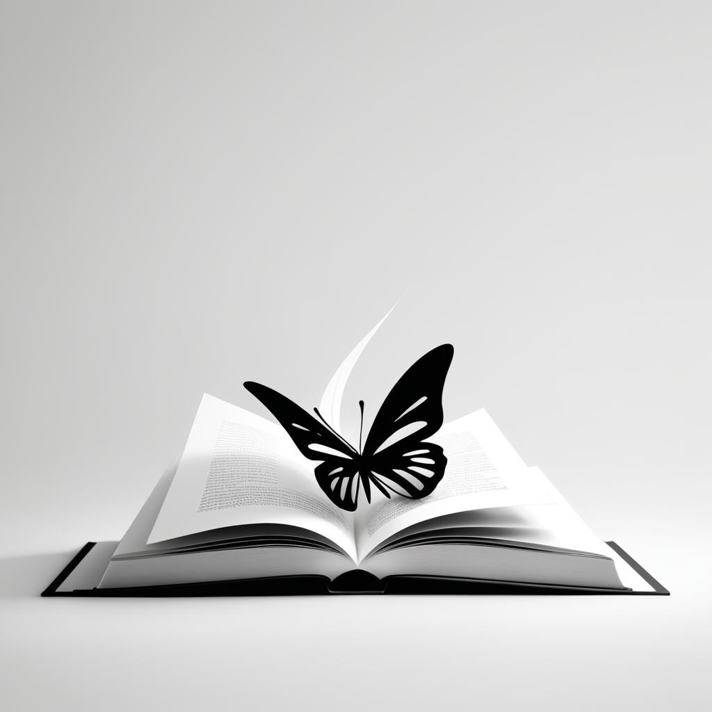 Butterfly Emerging from a Book Design