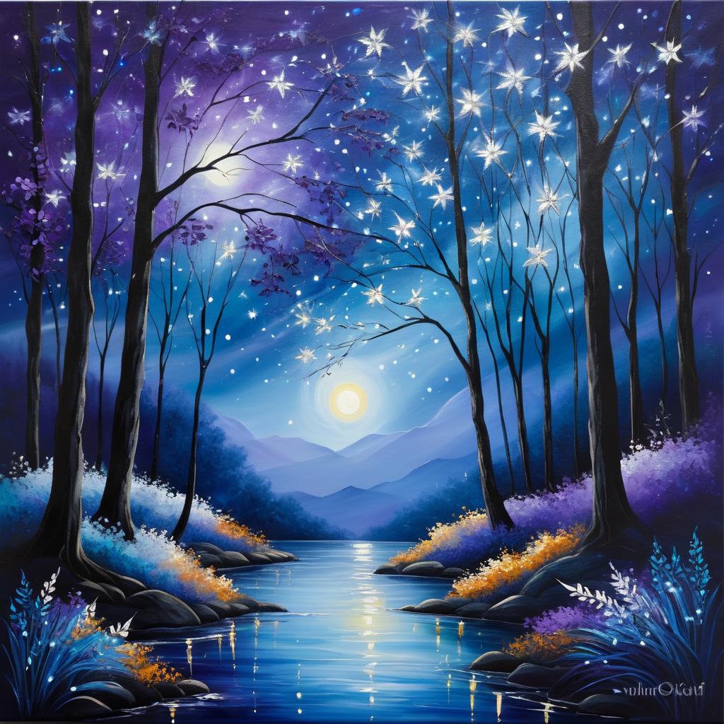 Mesmerizing Mystic Night Painting