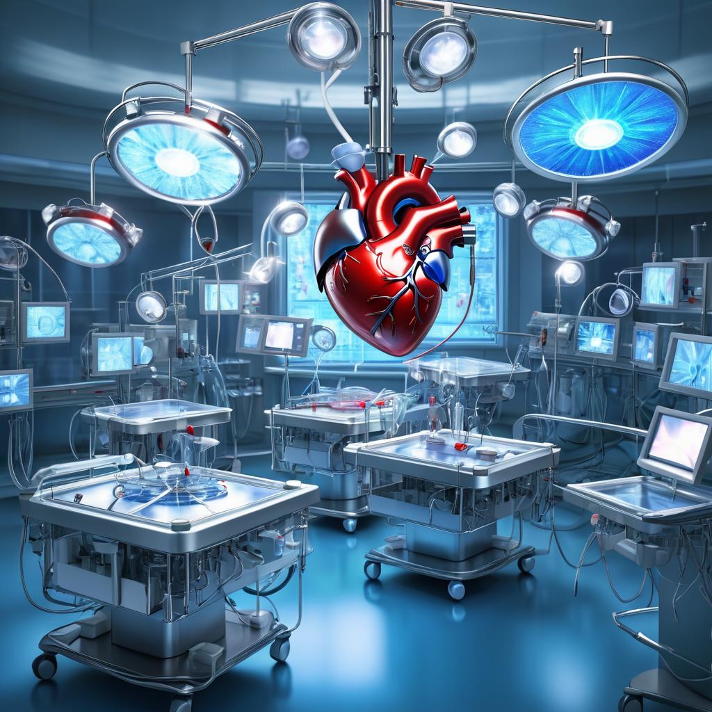 Photorealistic Heart Bypass Surgery Scene