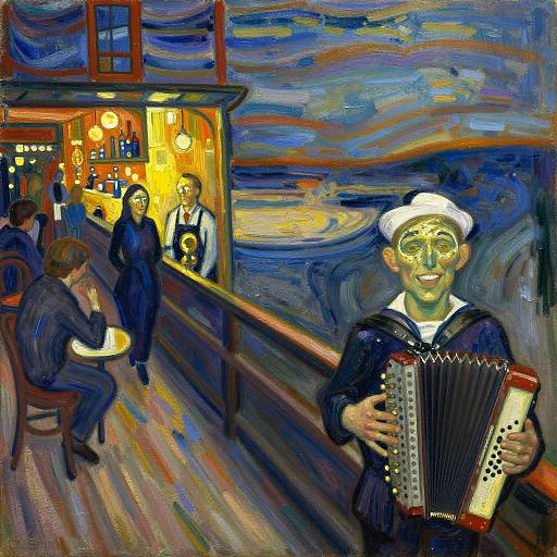 Harbor Café at Night