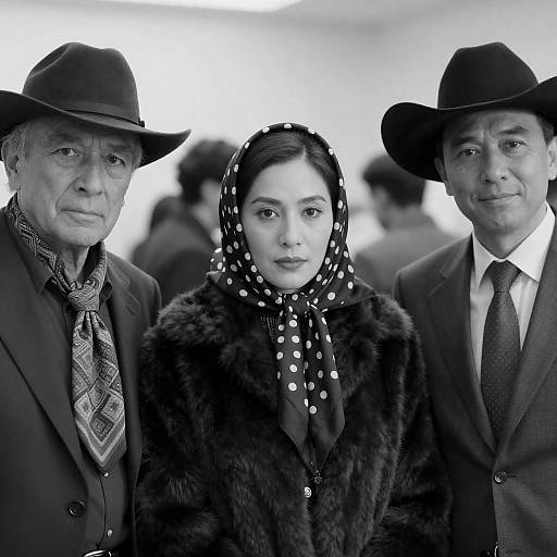 Elegant Trio in Vintage Black-and-White