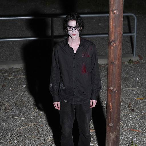 Haunting Nighttime Portrait of a Man