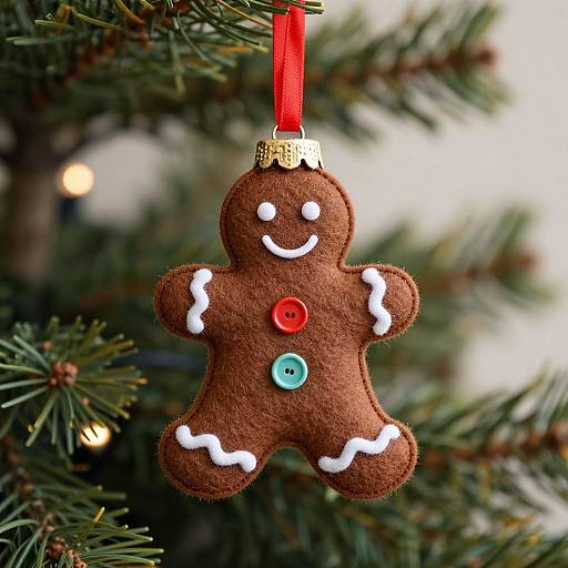 Festive Felt Gingerbread Man Ornament