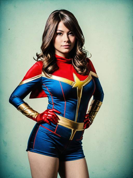 Realistic Woman in Ms. Marvel Cosplay