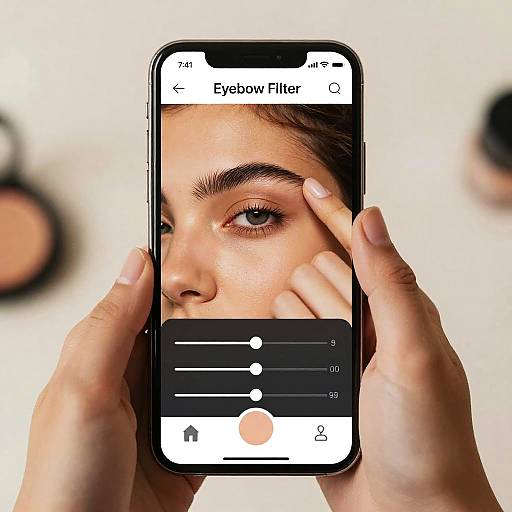 Smartphone Eyebrow Filter App Visualization