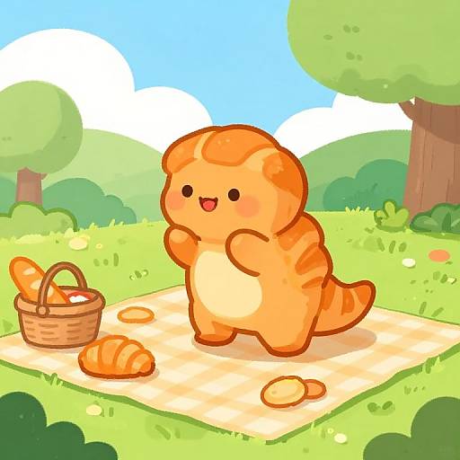 Croissant Dinosaur Picnic Delight