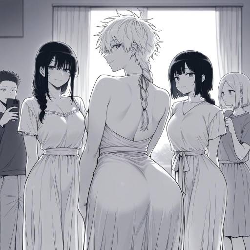 Dynamic Scene with Gojou Satoru and Friends