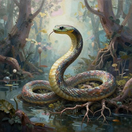 Ethereal Root Serpent in Swamp