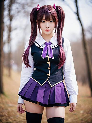 Lifestyle costume photo of Arisaka mashiro. Cosplay clothes