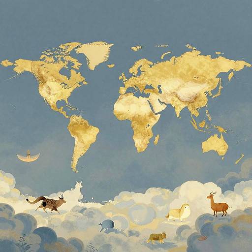 Dreamlike Cloud World Illustration
