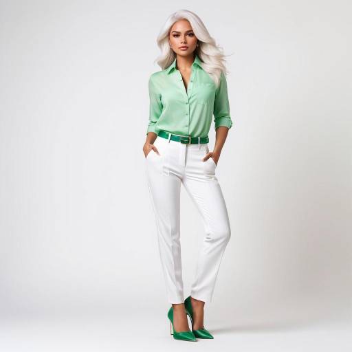 Elegant Latin Woman in Chic Fashion