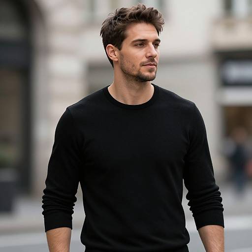 Candid Jet Black Fit European Man