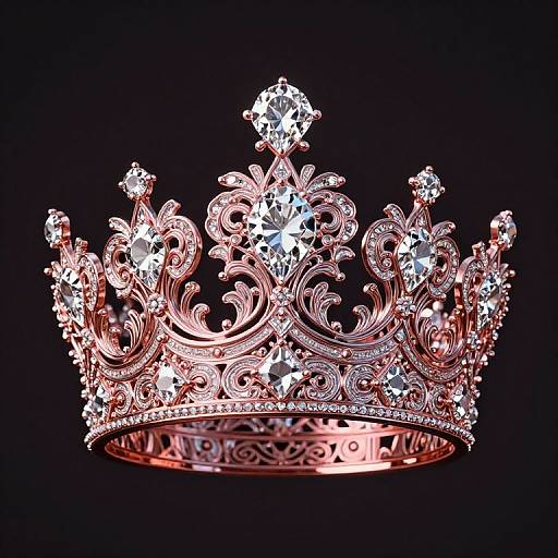 Intricate Diamond Royal Crown Design