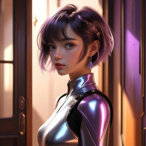Vibrant Anime Portrait in Soft Lighting