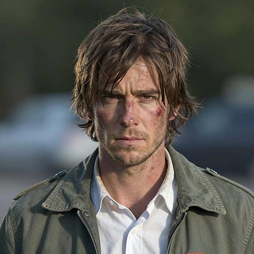 Portrait of a Weathered Man in Nature